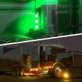 Partsam 1pc Dual Revolution 17 Led Watermelon Light For Semi Truck Amber Turn Signal And Marker To Green Auxiliary W Reflector