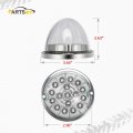 Partsam 1pc Dual Revolution 17 Led Watermelon Light For Semi Truck Amber Turn Signal And Marker To Green Auxiliary W Reflector