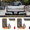 Vipmotoz For 2017-2022 Ford F350 F450 Super Duty Dually Red Led Strip Tail Gate Parking Brake Light Drl Replacement Dark Smoke