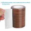 Patikil Wood Grain Repair Tape 4 X30 Self Adhesive Realistic Textured Patch For Floor Door Table Cabinets Desk Dark Brown Oak