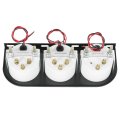 Triple Gauge Kit 52mm 2 In Automotive Cluster With Oil Pressure Water Temperature And Volt Meter For 12v Vehicles Black 0 To 