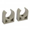 Uxcell Pvc Water Pipe Clamps Clips 3 4 25mm Tv Trays Tubing Hose Hanger Support Pex Gray 2pcs