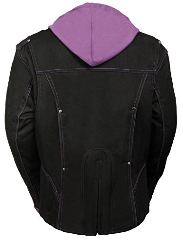 Nexgen Womens Doulon 1300 Nylon Twill Fleece Jacket Black Purple Xxx-large