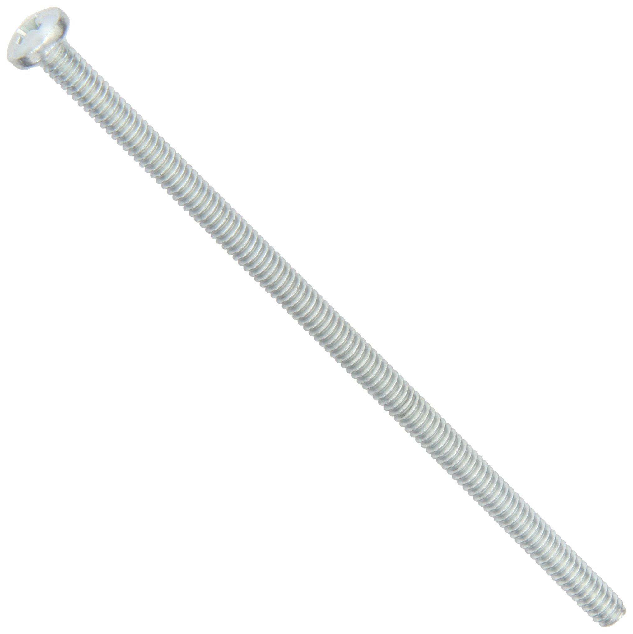 Steel Pan Head Machine Screw Zinc Plated 10-24 Thread Size 4 5 In Length Fully Threaded Phillips Drive Pack Of 10