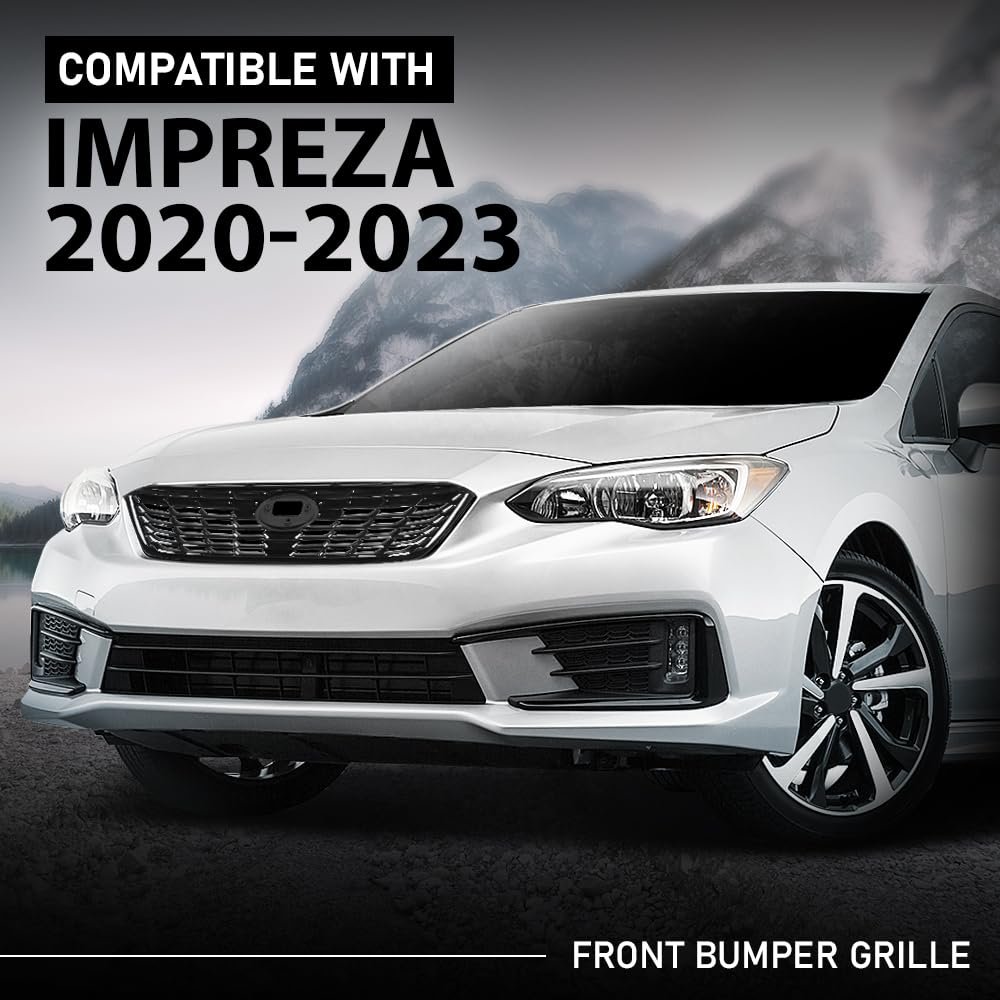 Mesh Grille Assembly For Subaru Impreza 2020 2021 2022 2023 Front Black Abs Radiator Grill J1010fl310