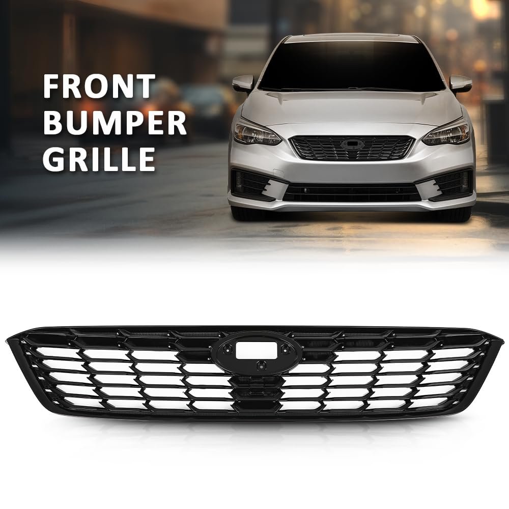 Mesh Grille Assembly For Subaru Impreza 2020 2021 2022 2023 Front Black Abs Radiator Grill J1010fl310