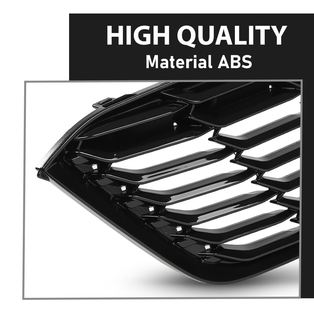 Mesh Grille Assembly For Subaru Impreza 2020 2021 2022 2023 Front Black Abs Radiator Grill J1010fl310