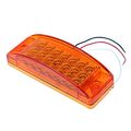 Partsam 2pcs Amber Led Rectangle Tail Stop Marker Light Trailer Truck Rv 3 Wires 21led
