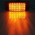 Partsam 2pcs Amber Led Rectangle Tail Stop Marker Light Trailer Truck Rv 3 Wires 21led