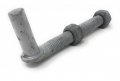 Chain Link Fence J-bolt Galvanized Finish With Nuts Pin Size 3 4 Inch 6 Long