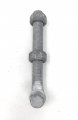 Chain Link Fence J-bolt Galvanized Finish With Nuts Pin Size 3 4 Inch 6 Long