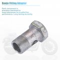 Acropix Universal M24x1 5 52mm Length Motorcycle Hollow Bolt Screws With Washers Set Brake Metric Thread Silver Tone Pack Of 6