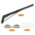 Uxcell 2 Pcs Folding Shelf Brackets 20 Inch Iron Collapsible L Bracket Wall Mounted For Table Work Bench Black