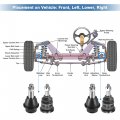 X Autohaux 4pcs Front Upper Lower Ball Joint No K6540 K6541 For Cadillac Escalade Esv Ext Chevy Silverado Avalanche Tahoe Gmc