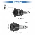 X Autohaux 4pcs Front Upper Lower Ball Joint No K6540 K6541 For Cadillac Escalade Esv Ext Chevy Silverado Avalanche Tahoe Gmc