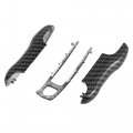 X Autohaux 1 Set Carbon Fiber Pattern Painted Key Cover Fob Shell For Porsche Panamera Cayenne Taycan