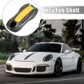 X Autohaux 1 Set Carbon Fiber Pattern Painted Key Cover Fob Shell For Porsche Panamera Cayenne Taycan