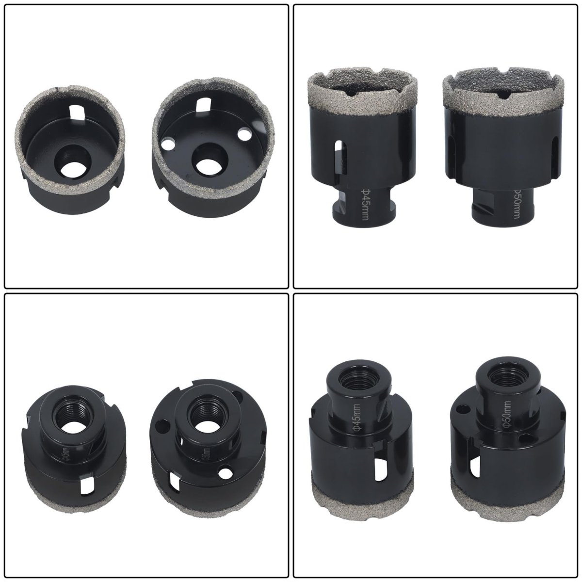 9 Piece Diamond Drill Bit Set Core Hole Saw Kit For Tile Ceramic Marble Granite Stone Cutting 6 To 68mm 0 23 2 68 In M14 Thread
