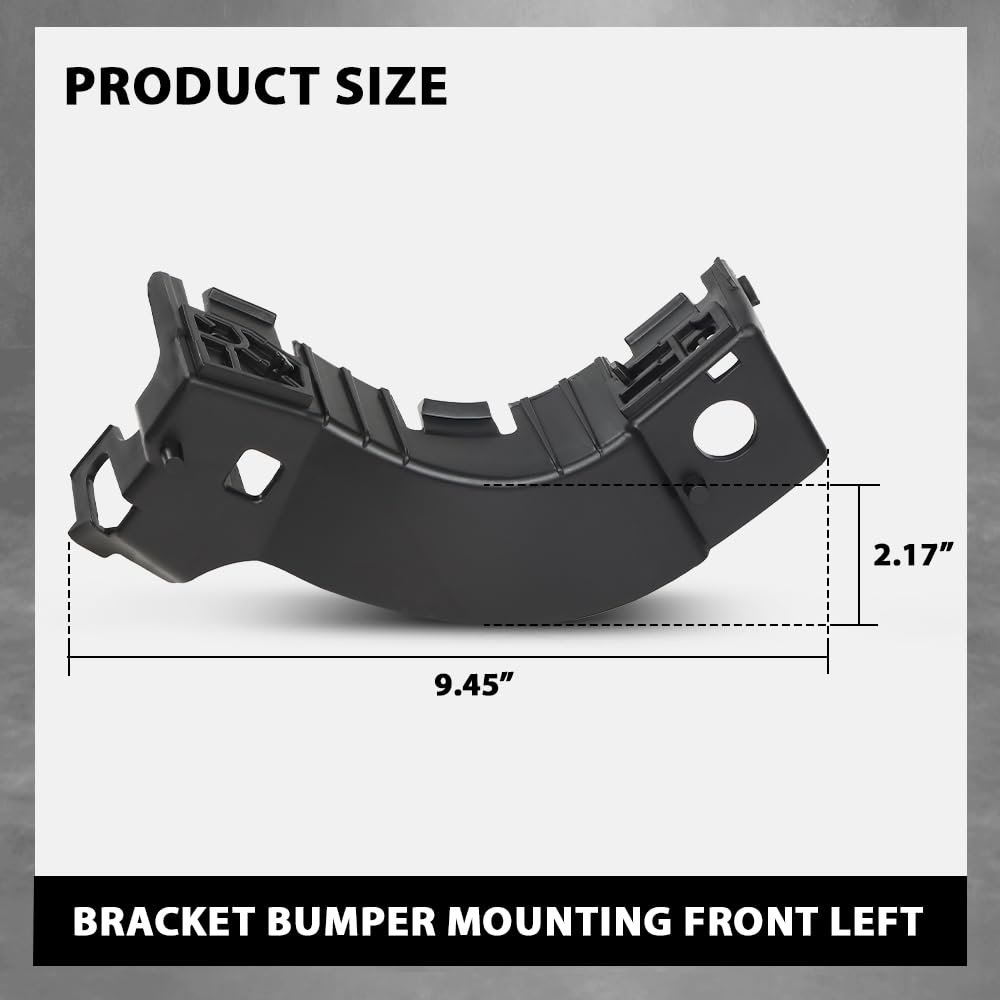 Front Left Bumper Mounting Bracket For Lr2 Freelander 2 L359 2006 2014 Black Polypropylene Replaces Lr029746