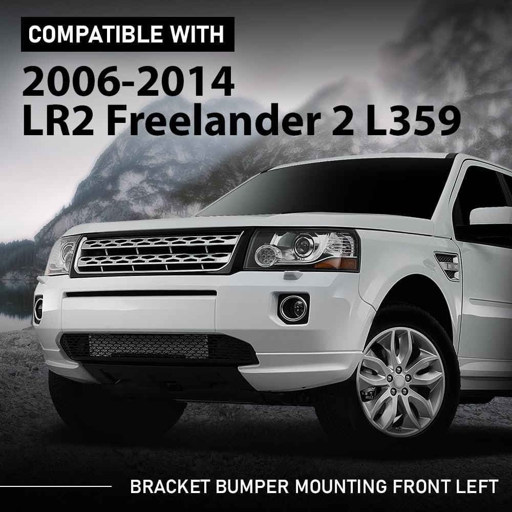 Front Left Bumper Mounting Bracket For Lr2 Freelander 2 L359 2006 2014 Black Polypropylene Replaces Lr029746
