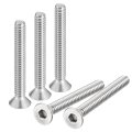 10-24x1-1 2 Flat Countersunk Head Socket Cap Screws 10pcs 304 Stainless Steel Hex Full Thread Bolts 