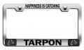 Happiness Is Catching Tarpon Fishing Chrome Metal License Plate Frame Tag Holder F46 