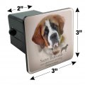 Saint Bernard Dog Breed Tow Trailer Hitch Cover Plug Insert