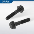 20pcs M8-1 25 X 40mm Metric Flange Hex Cap Bolt Partial Thread Din 6921 Flanged Bolts Hexagon Screws Carbon Steel Black Oxide