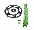Kawasaki Kx250f 250 F Green Chain And Sprocket Black 13 47 114l