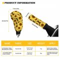 Forchrinse Red Ladybug Daisy 2-piece Auto Handbrake Cover Car Gear Shift Stick Protector Universal Fit For Most Of Vehicles