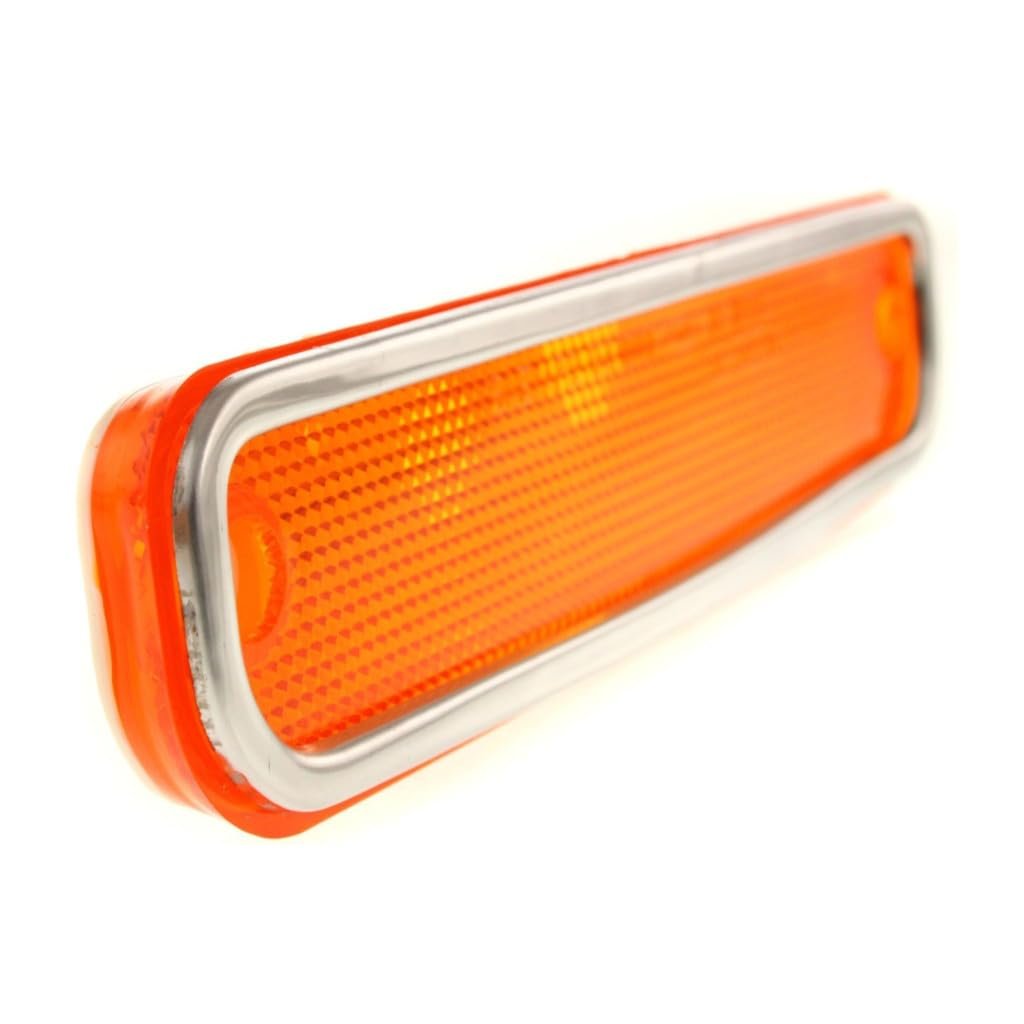 Side Marker Lights For Gmc K1500 Suburban 1978 1979 1980 Driver And Passenger Pair Amber Lens With Chrome Trim Replacement