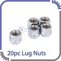 20pcs Chrome Open End Lug Nuts 7 16 In X20 Threads 0 81 Length Cone Seat 19mm 3 4 Hex For Buick Chevrolet Pontiac Oldsmobile