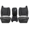 Driver Passenger Side Bottom Top Middle Seat Cover Very Dark Pewter Gray Without Armrest For Chevy Silverado Avalanche Gmc 