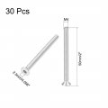 Uxcell M4x50mm Flat Head Machine Screws Inner Hex Screw 304 Stainless Steel Fasteners Bolts 30pcs