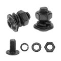 10pcs M6 X 12mm Flanged Button Head Socket Cap Screws 304 Stainless Steel Drive Fasteners Bolts With Nuts Flat Lock Washer 