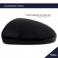 Spieg Driver Side Mirror Cover Cap Housing Replacement For Hyundai Tucson 2016-2020 Without Signal Paintable Glossy Black Lh