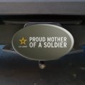 U S Army Proud Mother Of A Soldier Oval Tow Trailer Hitch Cover Plug Insert