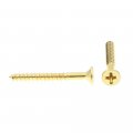 Prime-line Wood Screw Flat Head Phillips 4 X 1 In Solid Brass Pack Of 25