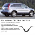 Qiilu For Honda Crv Cr-v 07-11 Soft Carbon Fiber Steering Wheel Cover Strip Trim Frame Car Decoration Stickers