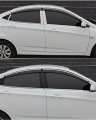 Vesul Outside Mount Tape-on Polycarbonate Rain Guards Window Visors Compatible With Accent Sedan 2011-2017window Wind Deflector