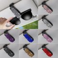 Mingzaiqipei Glasses Holders For Car Sun Visor 2 Pcs Bling Diamond Sunglasses Eyeglasses Mount With Ticket Card Clip Purple
