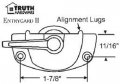 Sash Lock Zinc Die Cast White 1 7 8 In Screw Holes