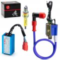 5pin Ac Cdi Ignition Coil And 10mm Spark Plug For 70cc 90cc 110cc Atv Dirt Bike
