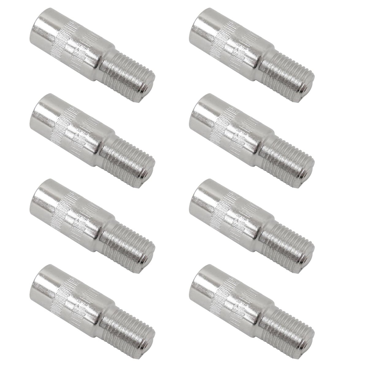 27mm Valve Stem Extensions For Cars Electric Scooters And Motorcycles Brass Tire Cap Extenders Pressure Control Silver 8 Pieces