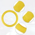 Uxcell Universal Silicone 14 6 37cm Steering Wheel Cover Foldable Tire Design Protector Interior Trim For Car Yellow
