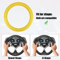 Uxcell Universal Silicone 14 6 37cm Steering Wheel Cover Foldable Tire Design Protector Interior Trim For Car Yellow