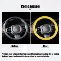 Uxcell Universal Silicone 14 6 37cm Steering Wheel Cover Foldable Tire Design Protector Interior Trim For Car Yellow
