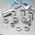 10pcs Stainless Steel Spacer 2 In Bore X 1 Od Length Round Metal Screw Bushing Plain Finish For M12 Screws Bolts And Rods