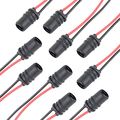Tomall 10pcs T10 194 Round Pre-wired Female Socket For Led Bulbs Replacement 