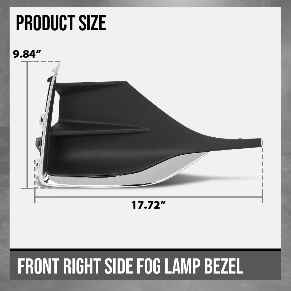 Front Right Passenger Side Fog Light Trim For Buick Encore Gx 2020 2021 2022 42660272 Gm1047137 Chrome Black